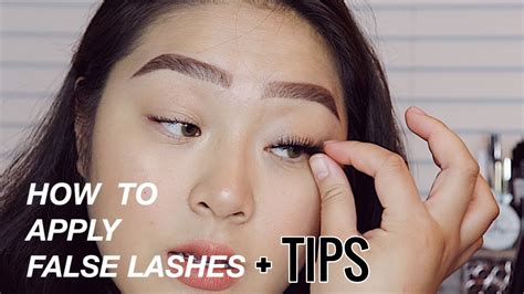 how to apply false lashes for beginners tips and tricks for hooded eyes eyesonjess youtube