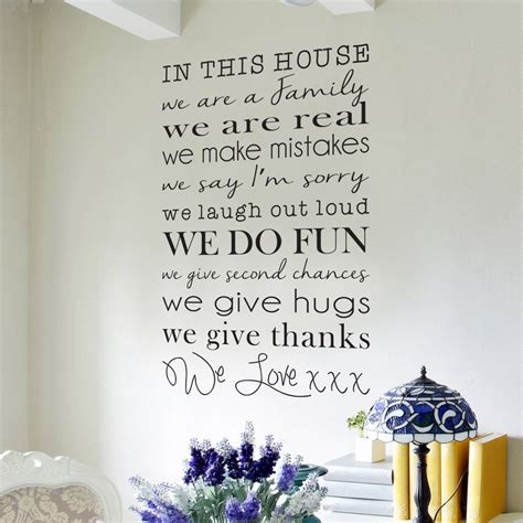 In This House Wall Sticker By Nutmeg Wall Stickers