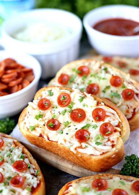 Mini Garlic Bread Pizzas Recipe Garlic Bread Pizza Toast Pizza