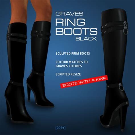 Graves Ring Boots Black