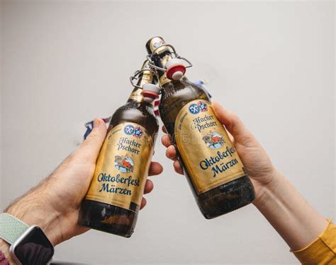 People Drinking German Beer At Oktoberfest Editorial Stock Photo