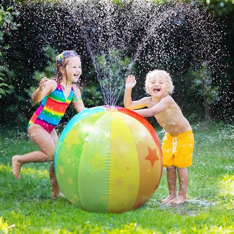 Toyx Beach Ball Sprinkler For Kids Large 30 Diameter Inflatable