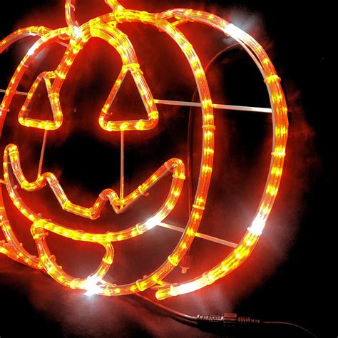 Halloween Pumpkin Smiling Motif 80 X 67cm Led Rope Light Silhouette