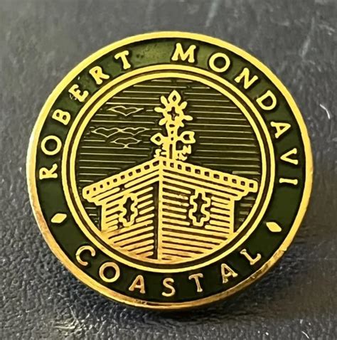 VINTAGE ROBERT MONDAVI Napa Valley California Winery Gold Tone Enamel