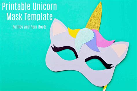 Free Printable Unicorn Mask Coloring Page And Template