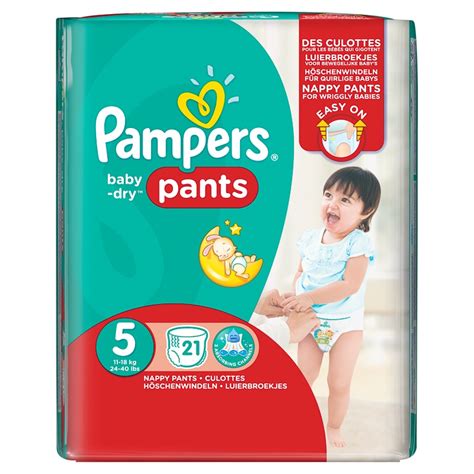 Pampers Baby Dry Nappies Carry Pack 21pk Size 5 Baby