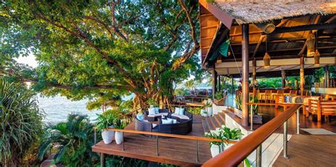 A Tropical Dining Deck At Royal Davui Island Resort Fiji Resort
