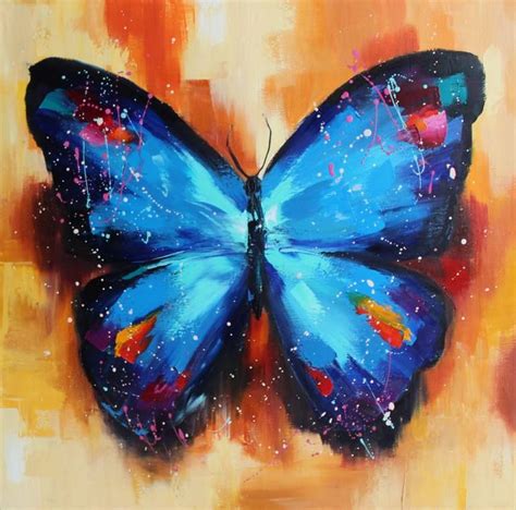 Magic Butterfly Painting Butterfly Painting Butterfly Art Painting