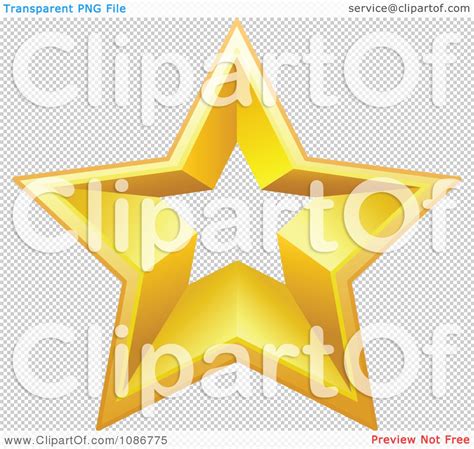 Clipart Golden Star With A Cut Out Center 1 Royalty Free Vector