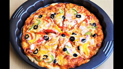Homemade Vegetarian Pizza Recipe Veg Pizza Vegetable Pizza Recipe