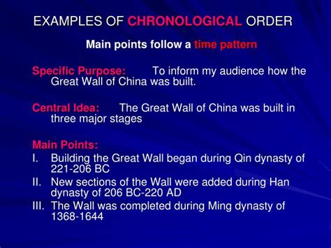 Ppt Examples Of Chronological Order Powerpoint Presentation Free