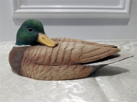 Wood Carved Duck High Level Of Details Signed By Paul Beeker By