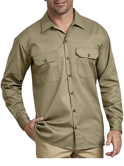 Dickies Mens And Big Mens Original Fit Long Sleeve Twill Work Shirt