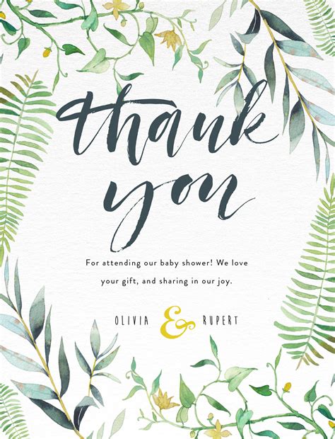 Sweet thank you note wording examples for writing baby shower thank you cards. Floral Thank You | DP | Baby Shower Thank You Cards