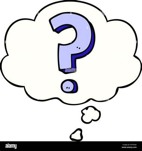 Cartoon Question Mark With Thought Bubble Stock Vector Image And Art Alamy