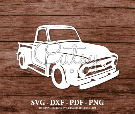 Svg Classic Ford F Pickup Truck View Silhouette Cut Files Etsy