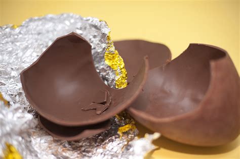 Free Stock Photo 5046 Broken Chocolate Easter Egg Freeimageslive