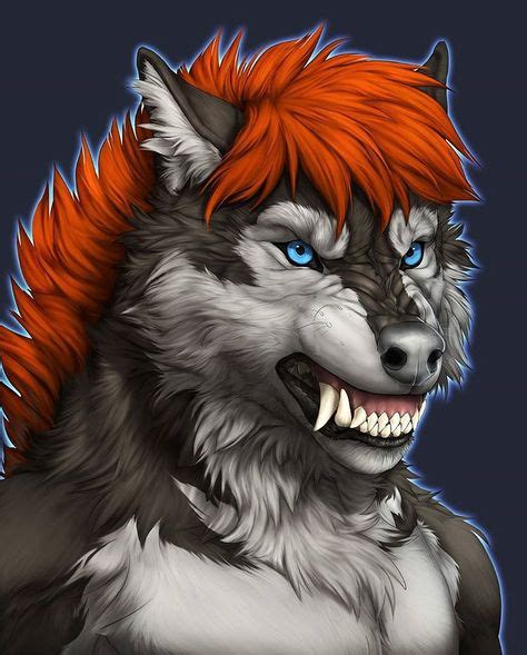 I Think This Is Me As A Warewolf With The Red Hair And Blue Eyes In 2019 Werewolf Art Wolf