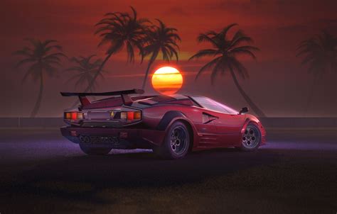 Wallpaper Sunset The Sun Auto Music Lamborghini Machine Style