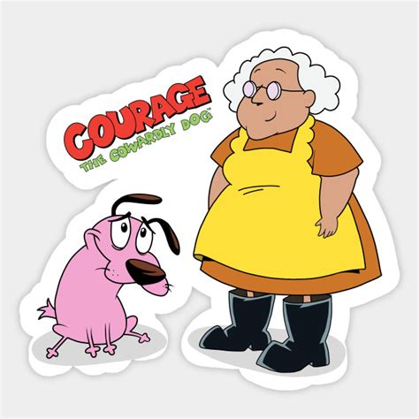 Courage The Cowardly Dog Courage The Cowardly Dog Sticker Teepublic