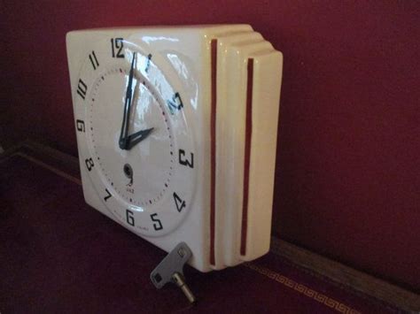 Ceramic Jaz French Wall Clock Art Deco Original Key Etsy Wall Clock