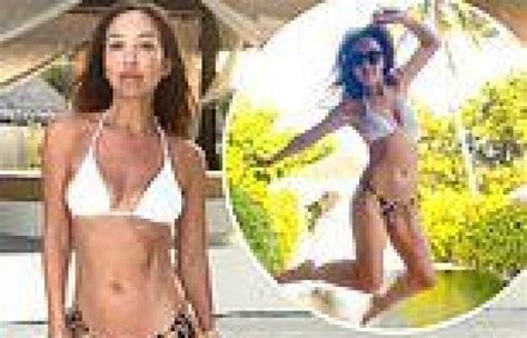 Myleene Klass Shows Off Her Toned Figure In A Skimpy Two Piece In The