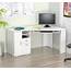 Inval Modern Corner Desk With 2 Drawers And Cabinet Washed Oak 