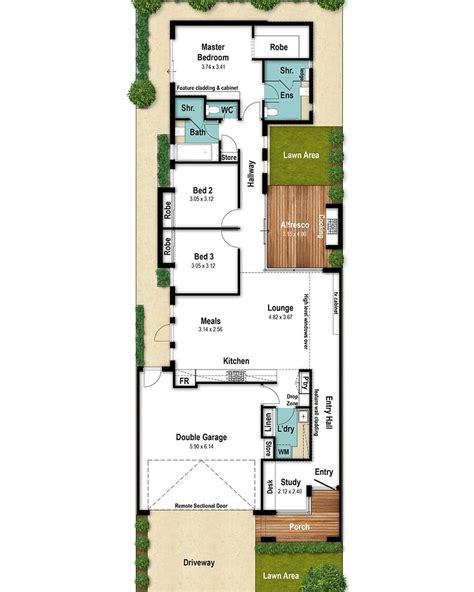 Narrow Lot Floor Plan For 10m Wide Blocks Boyd Design Perth