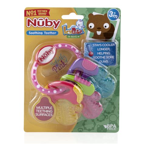 Wholesale Nuby Ice Gel Teething Keys Pink 3m Bpa Free Sku 2314950 Dollardays