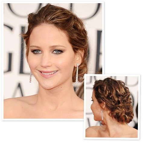 Get Jennifer Lawrences Cool Updo Braided Hairstyles Updo Sleek