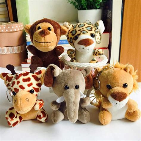 Safari Animal Party Favors Plush Toys Jungle Stuffed Animals Set Cute