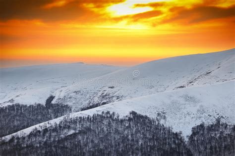 Beautiful Winter Landscape In The Mountains Stock Image Image Of