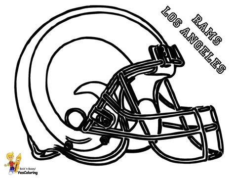 Football Free Coloring Pages Of Los Angels Rams