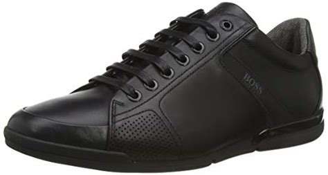 Boss Herren Saturn Lowp Sneakers Aus Glattleder Mit Speziellem