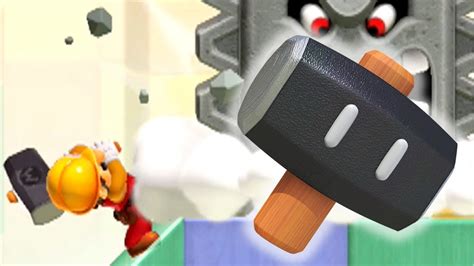 Super Mario Maker 2 New Super Hammer Power Up Gameplay Youtube