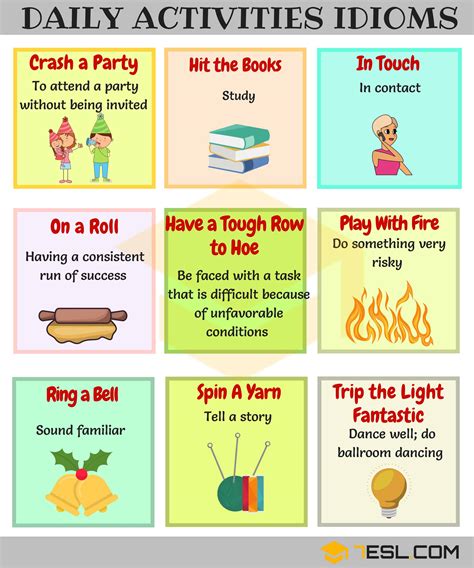 22 Useful Daily Routines Idioms And Expressions 7esl