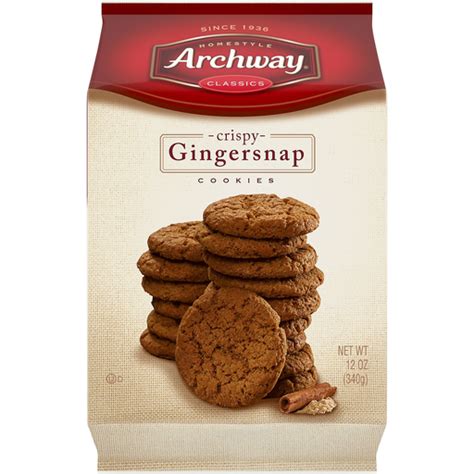 Archway cookies offers delicious, homemade cookies with a variety of flavors from chocolate to specialties to animal cookies to classic. Archway Classics Cookies, Gingersnap, Crispy | Ginger ...