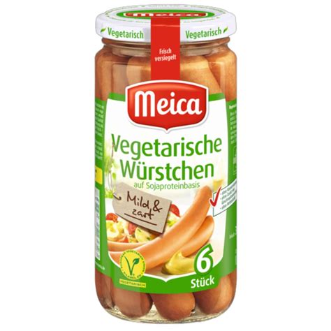 Meica Vegetarische Würstchen 200g Glas Amazonde Lebensmittel
