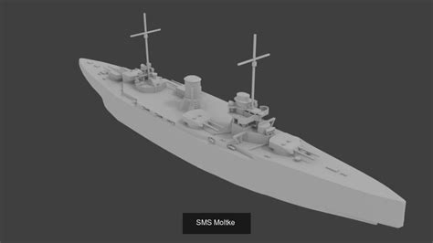 German Battleships And Battlecruisers Wwi 3d Model Collection Cgtrader