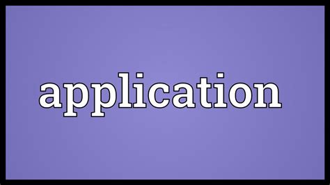 Application Meaning Youtube