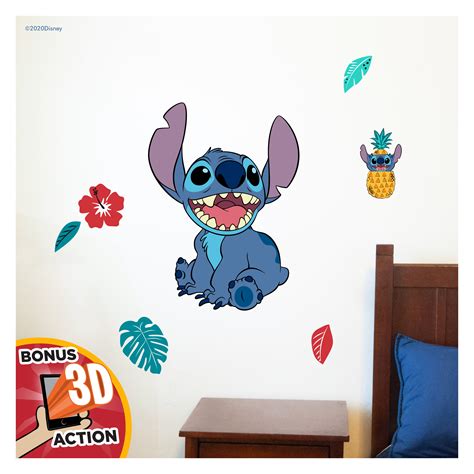 Disney Lilo and Stitch Wall Decal - Stitch Wall Decals with 3D Augmented Reality Interaction 