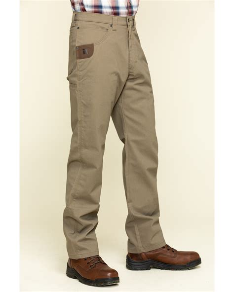 Wrangler Riggs Mens Brown Relaxed Ripstop Technical Work Pants Sheplers
