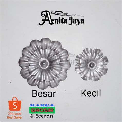 Besi sebagai bahan penunjang berbagai jenis bangunan. bunga matahari tumpuk ukuran KECIL ornamen pagar besi ...