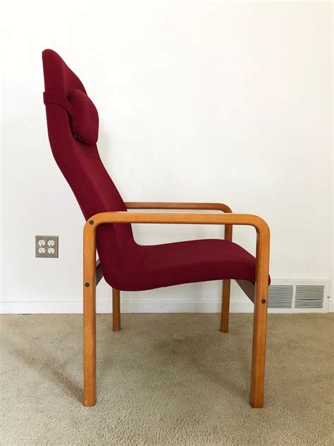Mid Century Bentwood Highback Lounge Chair Danish Modern Etsy
