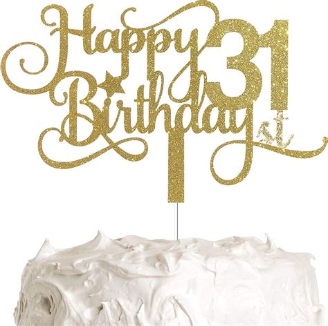Alpha K Gg 31st Birthday Cake Topper Happy 31st Birthday