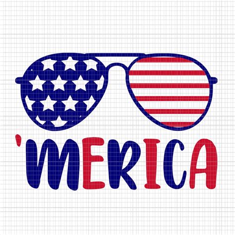 Merica svg, sunglasses with flag, 4th of july, sunglasses with flag svg