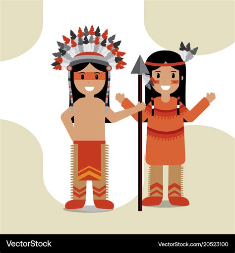 Native American Tribes Cartoon