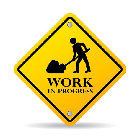ᐈ Working In Progress Sign Stock Cliparts Royalty Free Work In