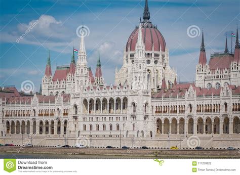Budapest Hungarian Parliament Building Lies In Lajos Kossuth Square On