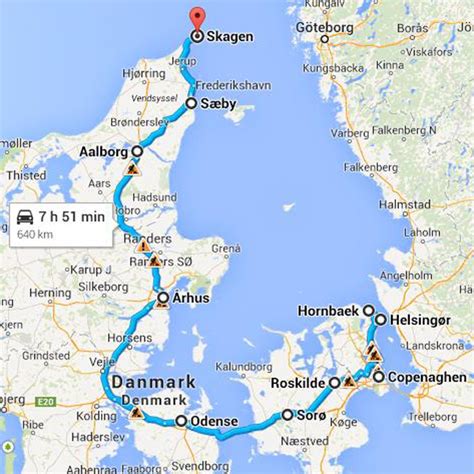 Avrete la possibilità di cercare facilmente indirizzi, osservando dall'alto la vostra meta turistica. Danimarca con bambini: tour on the road da Helsingor a Skagen